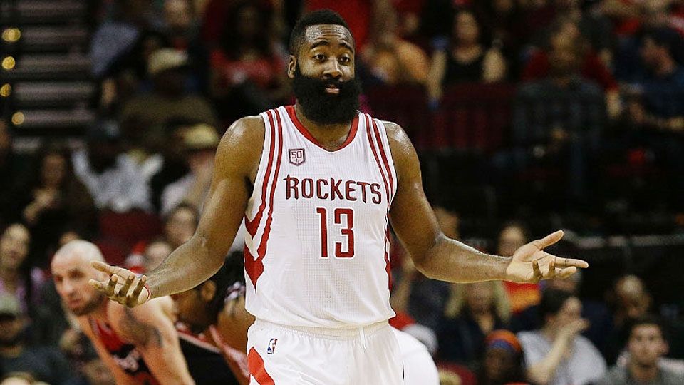 James Harden, pemain bintang milik Houston Rockets. Copyright: © Bob Levey/Getty Images